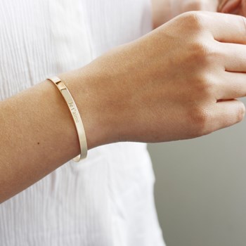 Damesketting met verguld lint - JE T'AIME gravure