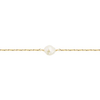Bracelet avec perle d'eau douce baroque blanche MINI PERLA