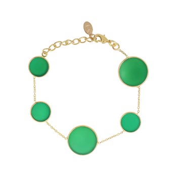 Bracelet COLLECTION CONSTANCE HERA green onyx plaqué or