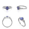 Bague ADEN Or 585 Blanc Tanzanite et diamants 2grs - vue V2