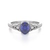 Bague ADEN Or 585 Blanc Tanzanite et diamants 2grs - vue V3