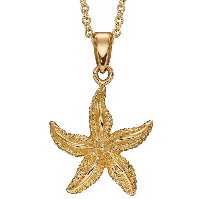 Collier étoile de mer en or 375/1000