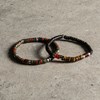 Bracelet Perles Heishi Jaspe Rouge Et Jaspe Sang De Dragon - vue V3