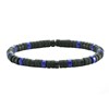 Bracelet Perles Heishi Agate Noire Mate Lapis Lazuli - vue V1