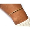 Bracelet chaîne fine avec barre -Doré à l or fin - vue V2