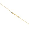 Bracelet souple  grain de  café perle de malachite  -Doré à l'or fin - vue V1