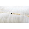 Bracelet souple  grain de  café perle de malachite  -Doré à l'or fin - vue V3