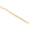 Bracelet  chaîne fantaisie grosse maille -Doré à l or fin mat - vue V1