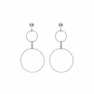 Boucles D'oreilles Argent Rhodié Diamanté Silvia