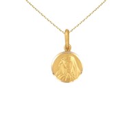 Collier - Médaille Or 18 Carats 750/000 Vierge - Chaîne Dorée Offerte