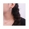 Boucles d'oreilles Sophia - Or Rosé et Cristal - vue V2