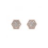 Boucles d'oreilles Hexagon - Or Rosé et Cristal - vue V3