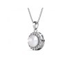 Pendentif Circlet Pearl  - Argenté et Cristal - vue V2