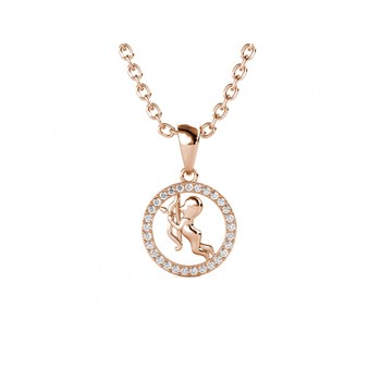 Boogschutter dierenriem hanger - Rose Goud en Kristal