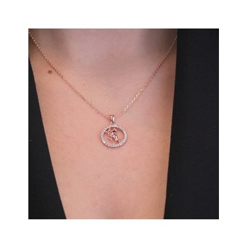 Boogschutter dierenriem hanger - Rose Goud en Kristal