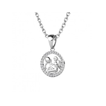 Waterman dierenriem hanger - Zilver en kristal