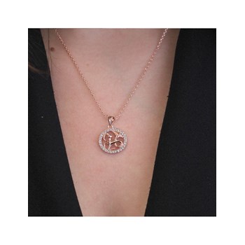 Dierenriem Steenbok Hanger - Roségoud en Kristal