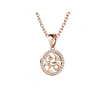 Dierenriem Steenbok Hanger - Roségoud en Kristal