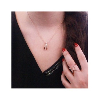 Pendentif Aurielle - Or Rosé et Cristal