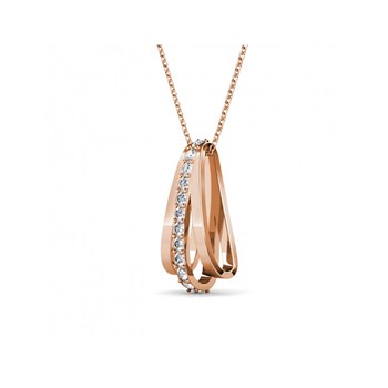 Pendentif Aurielle - Or Rosé et Cristal