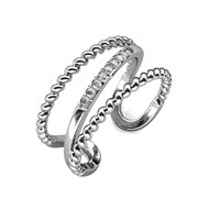 Bague Irving - Argenté et Cristal