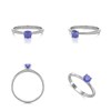 Bague ADEN Solitaire Or 585 Blanc Tanzanite 1.59grs - vue V2