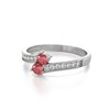 Bague Duo Rubis et diamants sur Argent 925 2.15grs - vue V4