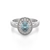 Bague ADEN Or 585 Blanc Aigue-Marine et diamants 2.788grs - vue V3