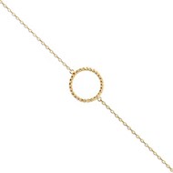 Bracelet chaîne cercle tressé  -Plaqué or