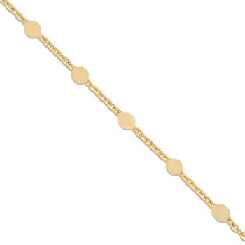 Bracelet chaîne  fantaisie  -Plaqué or