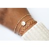 Bracelet chaîne fantaisie losanges -Plaqué or - vue V2