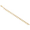 Bracelet chaîne billes breloques striées -Plaqué or - vue V1
