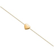 Bracelet chaîne coeur   -Plaqué or