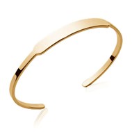 Bracelet jonc rigide semi ouvert ajustable -Plaqué or