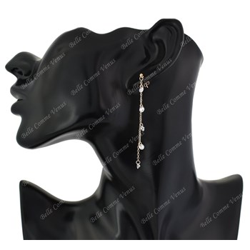 Zirkoniumoxide hangers oorbellen 750 verguld 3 micron