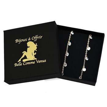 Zirkoniumoxide hangers oorbellen 750 verguld 3 micron