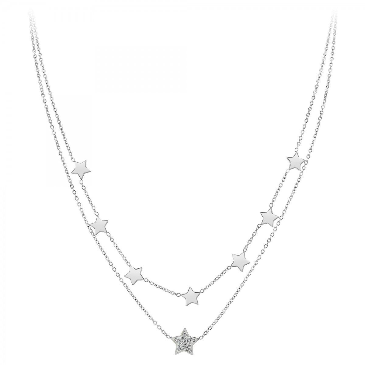 Collier multi rangs et étoiles SC Crystal - vue 3