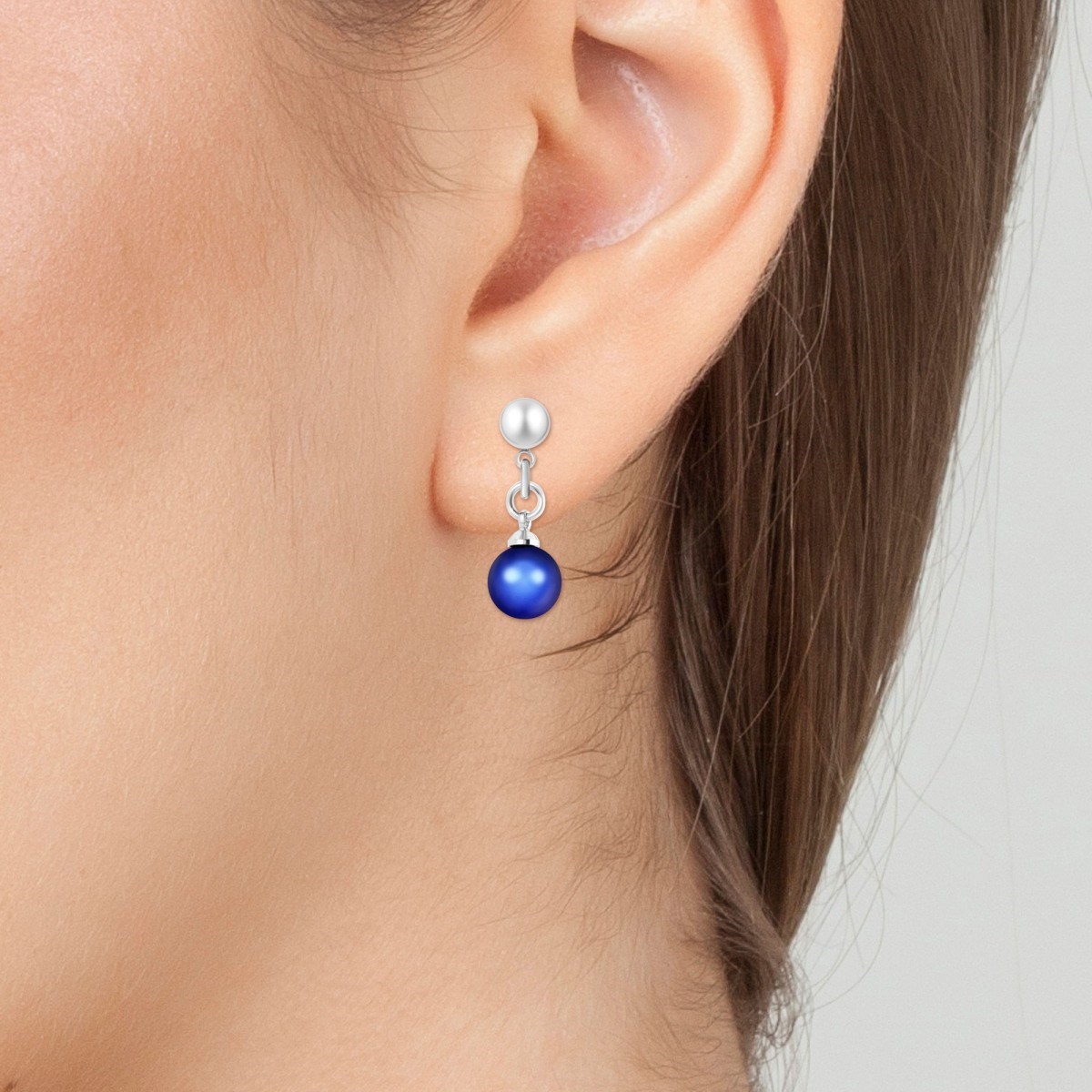 Boucles d'oreilles SC Crystal décorées de perles scintillantes - vue 2