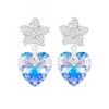 Boucles d'oreilles coeur SC Crystal ornées de Cristaux scintillants - vue V1