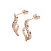 Boucles d'oreilles Destiny - Or Rosé et Cristal - vue V3