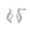 Boucles d'oreilles Destiny - Argenté et Cristal - vue V1