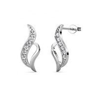 Boucles d'oreilles Destiny - Argenté et Cristal