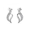 Boucles d'oreilles Destiny - Argenté et Cristal - vue V2