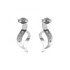 Boucles d'oreilles Destiny - Argenté et Cristal - vue V4