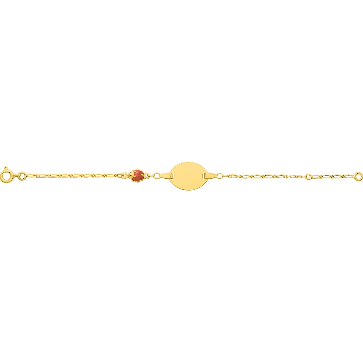 Gourmette Bebe Coccinelle Plaque Ronde Enfant Identite Maty