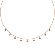 Collier Ras de cou SENSUELLE Doré & Violet