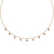 Collier Ras de cou SENSUELLE Doré & Rose Vintage