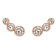 Boucles d'oreilles Contours LÉA Doré & Blanc