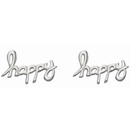 Boucle d'oreille Happy en argent 925/1000