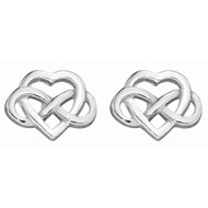 Boucle d'oreille coeur en argent 925/1000